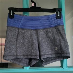 Roxy Gray & Blue Biker Shorts xxs / xs / small